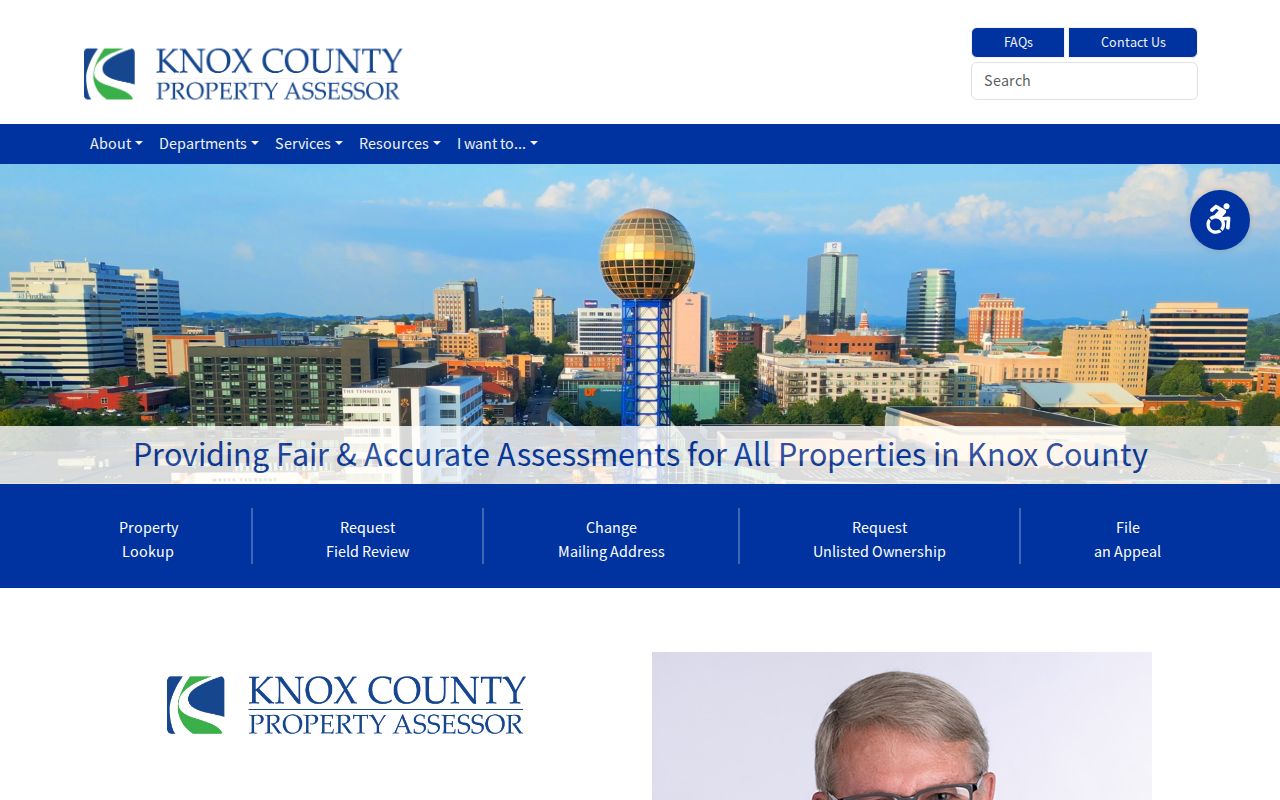 Knox County people search through the Property Assessor lookup