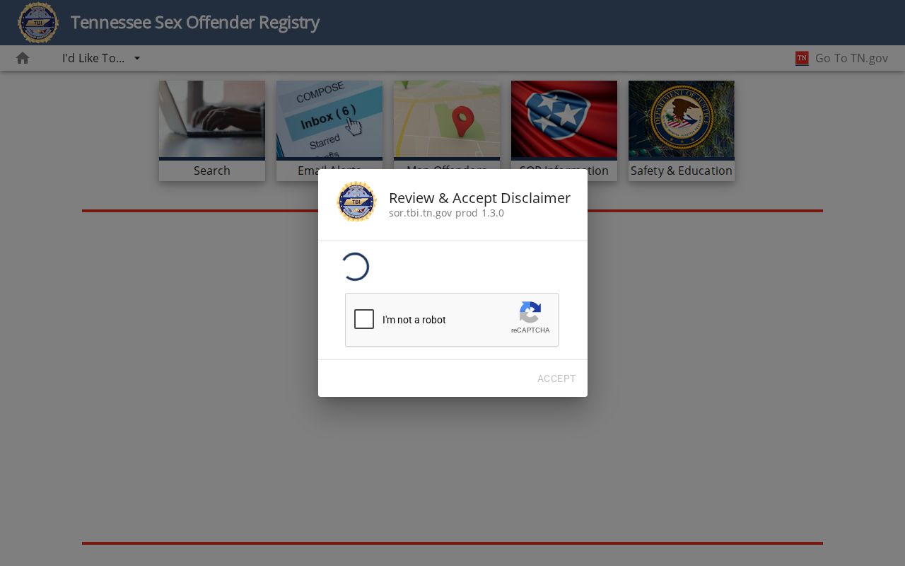 Knox County people search using the Tennessee offender registry